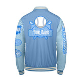 Custom Blue Letterman Varsity Jacket Personalized Embroidery Printing
