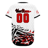 Custom Black Red Baseball Jersey Personalized Gradient Team Uniforms Shirt with Name Number