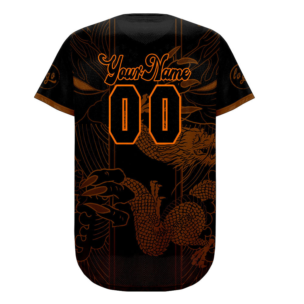 Custom Brown Black Baseball Jersey Personalized Gradient Team Uniforms Shirt with Name Number