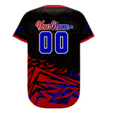 Custom Red Blue Baseball Jersey Personalized Gradient Team Uniforms Shirt with Name Number