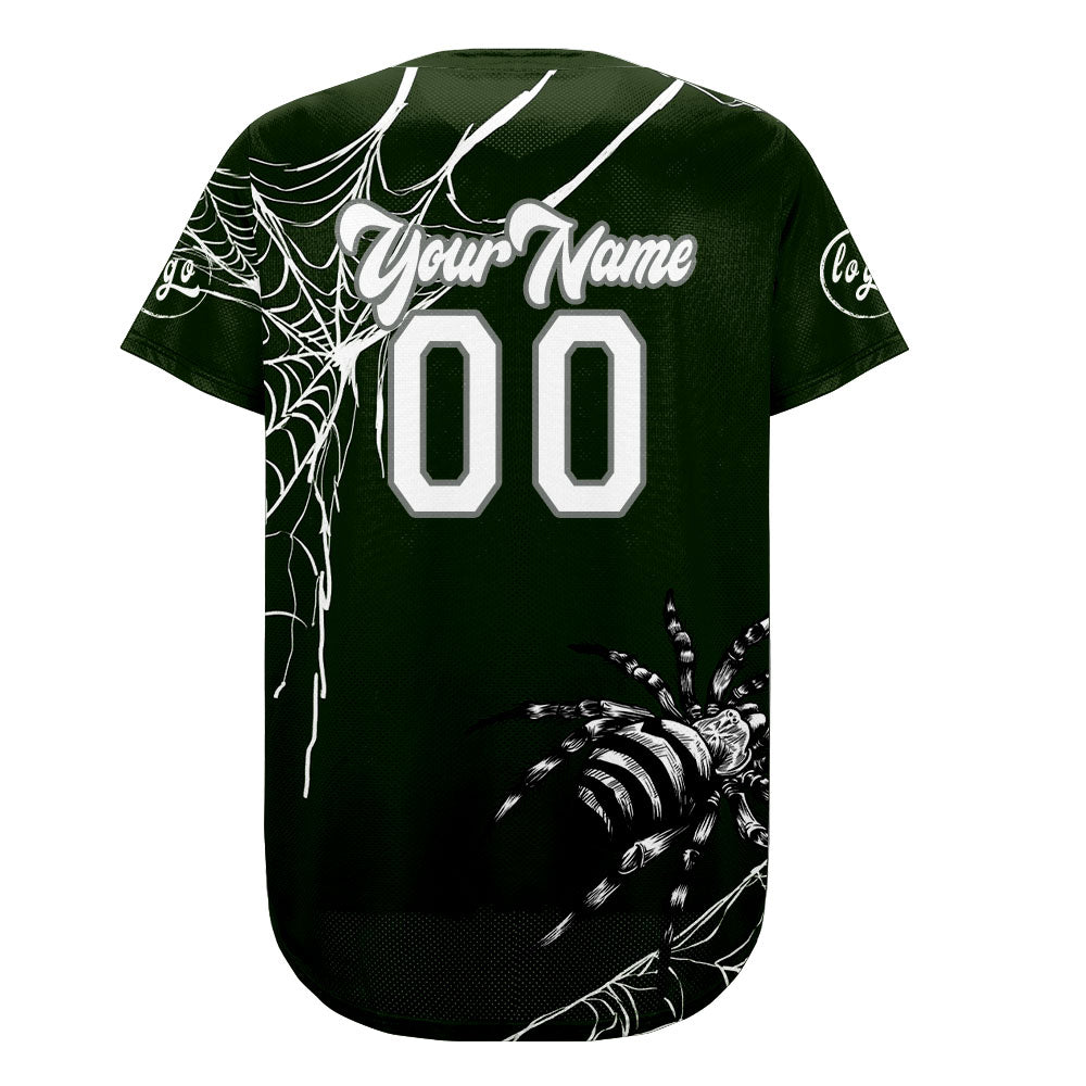 Custom Green White Baseball Jersey Personalized Gradient Team Uniforms Shirt with Name Number