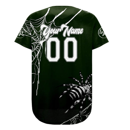 Custom Green White Baseball Jersey Personalized Gradient Team Uniforms Shirt with Name Number