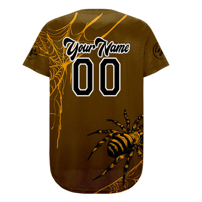 Custom Brown Yellow Baseball Jersey Personalized Gradient Team Uniforms Shirt with Name Number