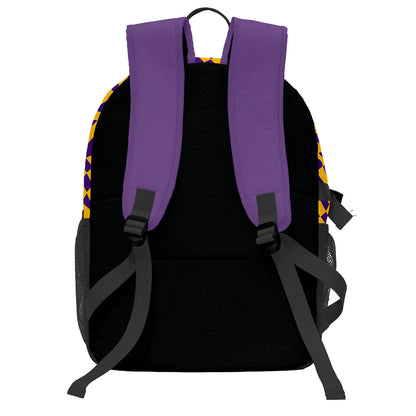Custom Purple Bright Yellow Basketball Soccer Backpack Personalized Player Names Numbers Team Logo #BB-0919-0031