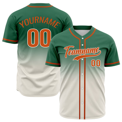 Custom Green Off White Hip Hop Baseball Jersey Stitched Printed - Personalized Name Number Shirts #BB-0919-0063