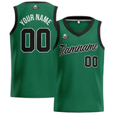Custom Green Black Basketball Jersey for Men Women Adult Youth Stitched Name Number Logo