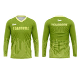 Custom Green White Basketball Soccer Football Shooting Long T-Shirt for Adults and Kids