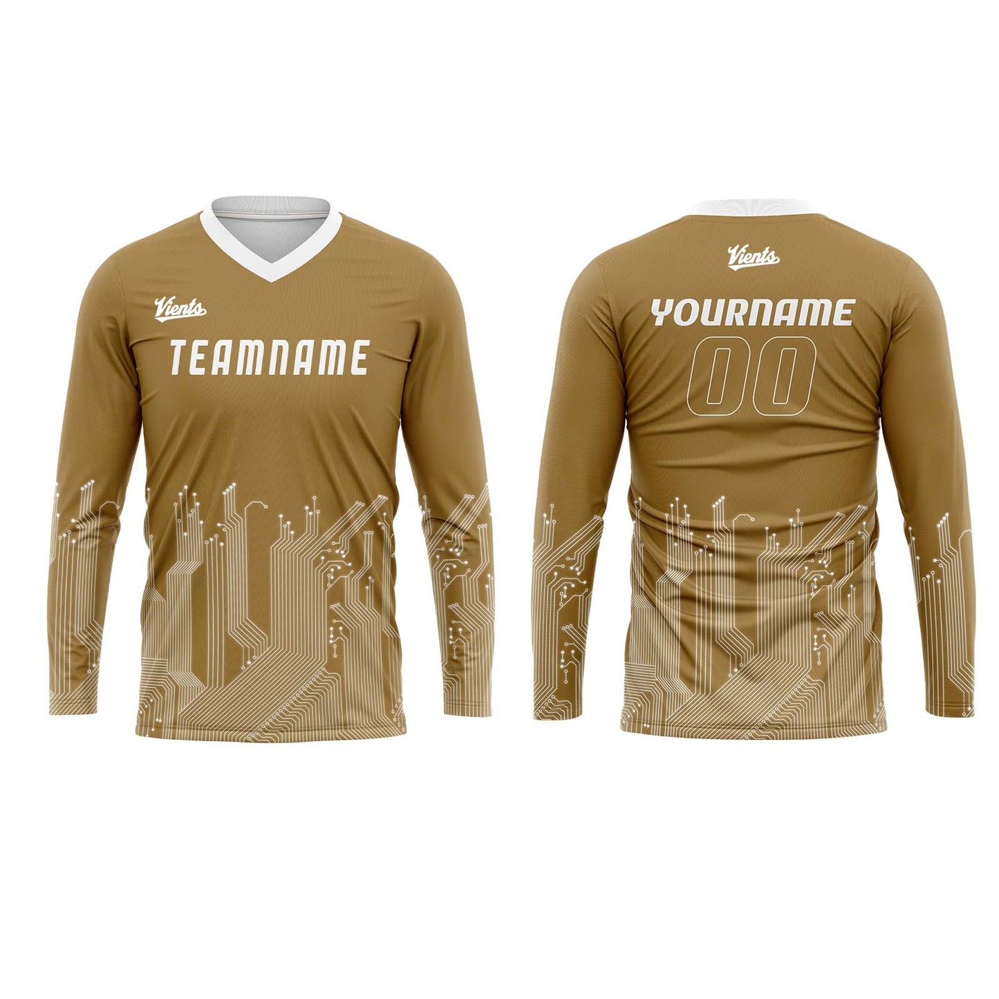 Custom Gold White Basketball Soccer Football Shooting Long T-Shirt for Adults and Kids