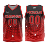 Custom Black Red Basketball Jersey Uniform Suit Printed Your Logo Name Number