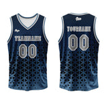 Custom  Blue Gray Basketball Jersey Uniform Suit Printed Your Logo Name Number