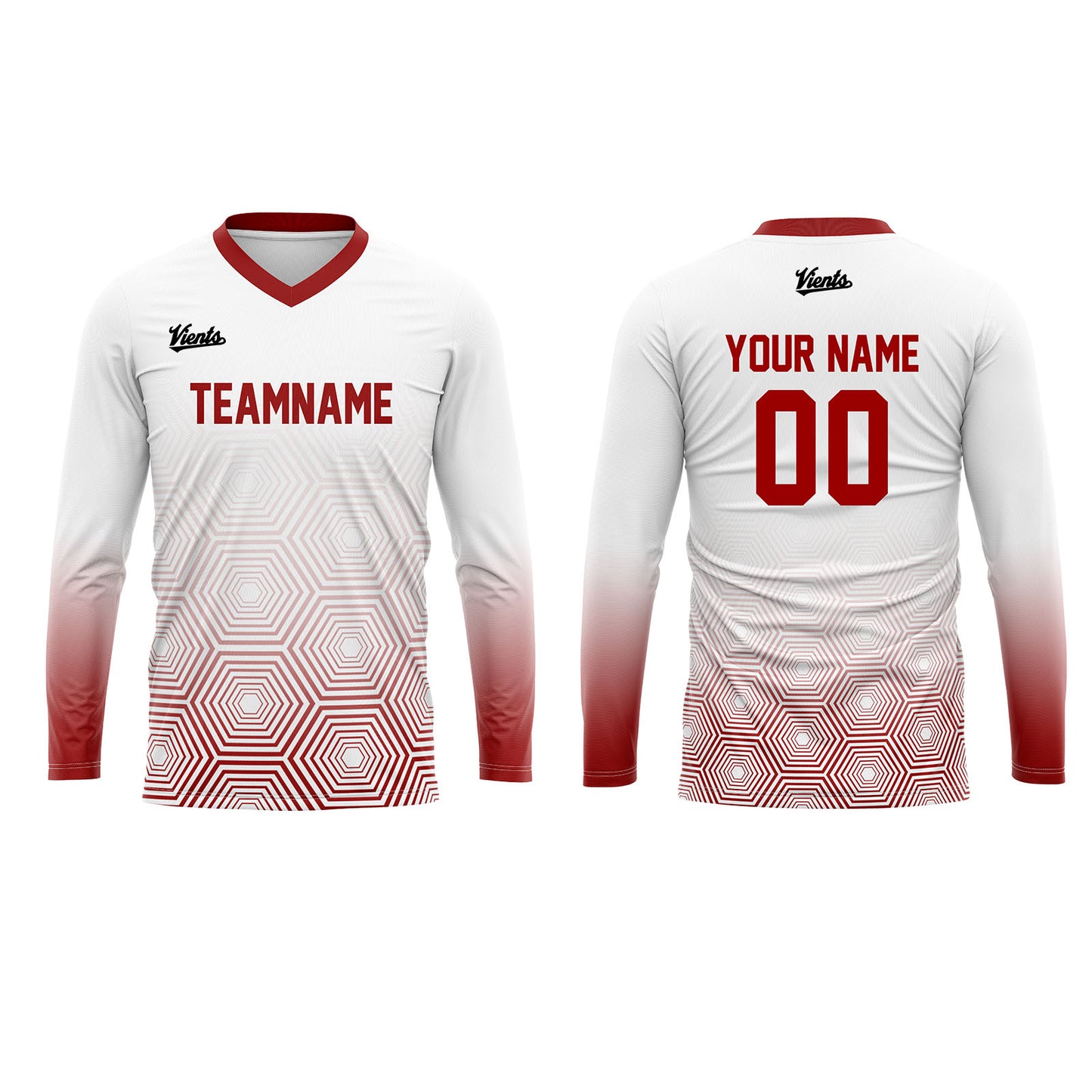 Custom Red White Basketball Soccer Football Shooting Long T-Shirt for Adults and Kids