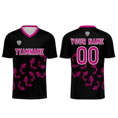Custom Black Soccer Uniform Jersey Kids Adults Personalized Set Jersey Shirt