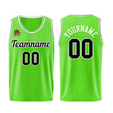 Custom Neon Green-Black Basketball Jersey for Men Women Adult Youth Stitched Name Number Logo