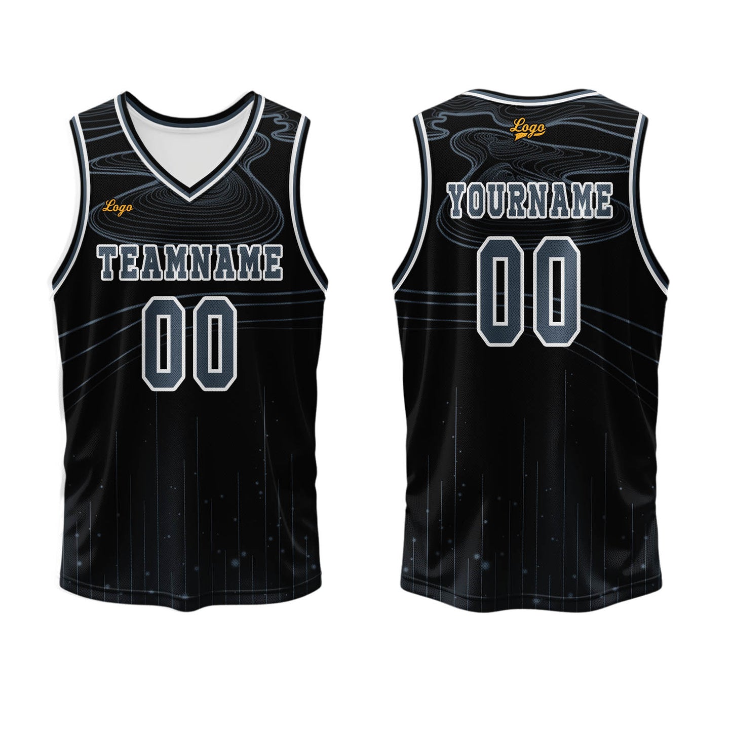 Custom Black Azure Basketball Jersey Uniform Suit Printed Your Logo Name Number