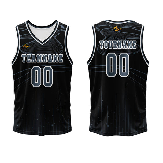 Custom Black Azure Basketball Jersey Uniform Suit Printed Your Logo Name Number