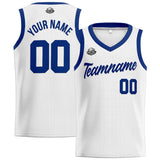 Custom White Royal Basketball Jersey for Men Women Adult Youth Stitched Name Number Logo