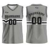 Custom Grey Black White Basketball Jersey Uniform Suit Printed Your Logo Name Number