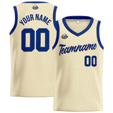 Custom Cream Royal Basketball Jersey for Men Women Adult Youth Stitched Name Number Logo