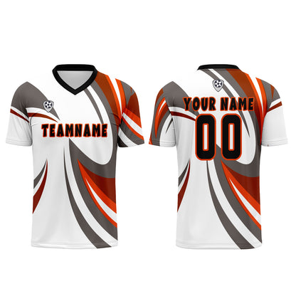 Custom White Brown Uniform Jersey Kids Adults Personalized Set Jersey Shirt