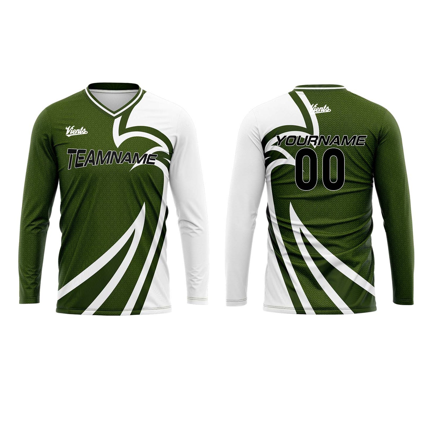 Custom Olive Green Basketball Soccer Football Shooting Long T-Shirt for Adults and Kids