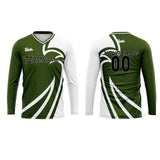 Custom Olive Green Basketball Soccer Football Shooting Long T-Shirt for Adults and Kids