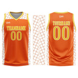 Custom Orange Yellow Basketball Jersey Uniform Suit Printed Your Logo Name Number
