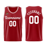 Custom Burgundy White Basketball Jersey for Men Women Adult Youth Stitched Name Number Logo
