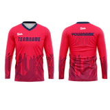 Custom Rose Red Dark Blue Basketball Soccer Football Shooting Long T-Shirt for Adults and Kids