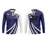 Custom Gray Blue Basketball Soccer Football Shooting Long T-Shirt for Adults and Kids