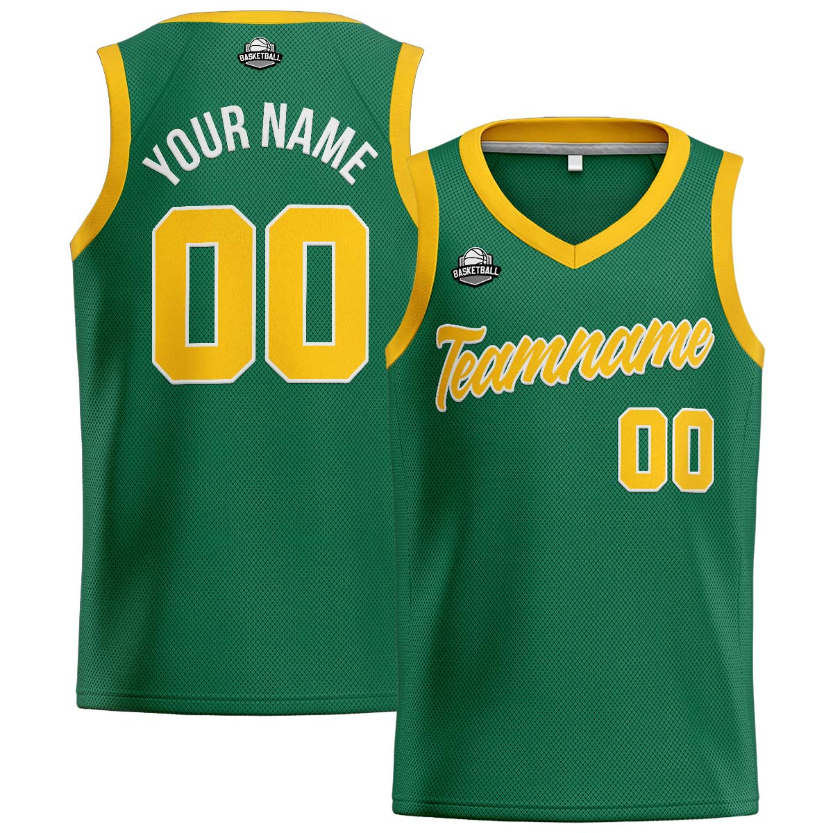 Custom Green Yellow Basketball Jersey for Men Women Adult Youth Stitched Name Number Logo
