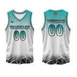 Custom Blue White Basketball Jersey Uniform Suit Printed Your Logo Name Number