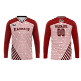 Custom Red Basketball Soccer Football Shooting Long T-Shirt for Adults and Kids