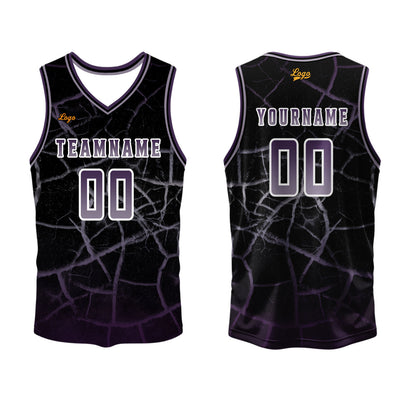 Custom Gray Violet Basketball Jersey Uniform Suit Printed Your Logo Name Number