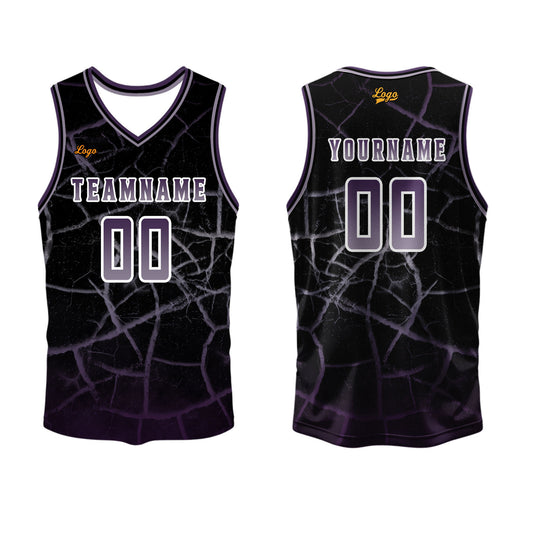 Custom Gray Violet Basketball Jersey Uniform Suit Printed Your Logo Name Number
