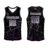 Custom Gray Violet Basketball Jersey Uniform Suit Printed Your Logo Name Number
