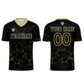 Custom Black Yellow Soccer Uniform Jersey Kids Adults Personalized Set Jersey Shirt