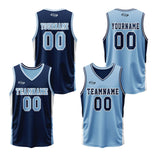 Custom Navy Blue Reversible Basketball Suit for Adults and Kids Personalized Jersey