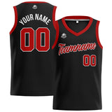 Custom Black Red Basketball Jersey for Men Women Adult Youth Stitched Name Number Logo