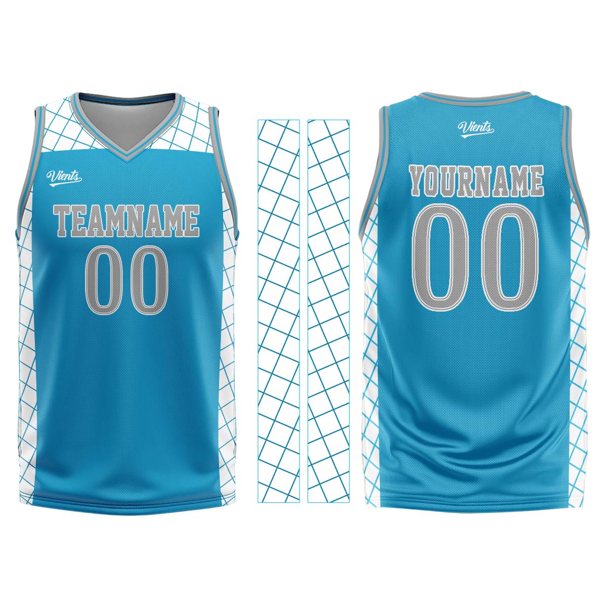 Custom Blue Grey Basketball Jersey Uniform Suit Printed Your Logo Name Number