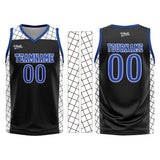 Custom Black Blue Basketball Jersey Uniform Suit Printed Your Logo Name Number