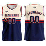 Custom Cream Blue Red Basketball Jersey Uniform Suit Printed Your Logo Name Number