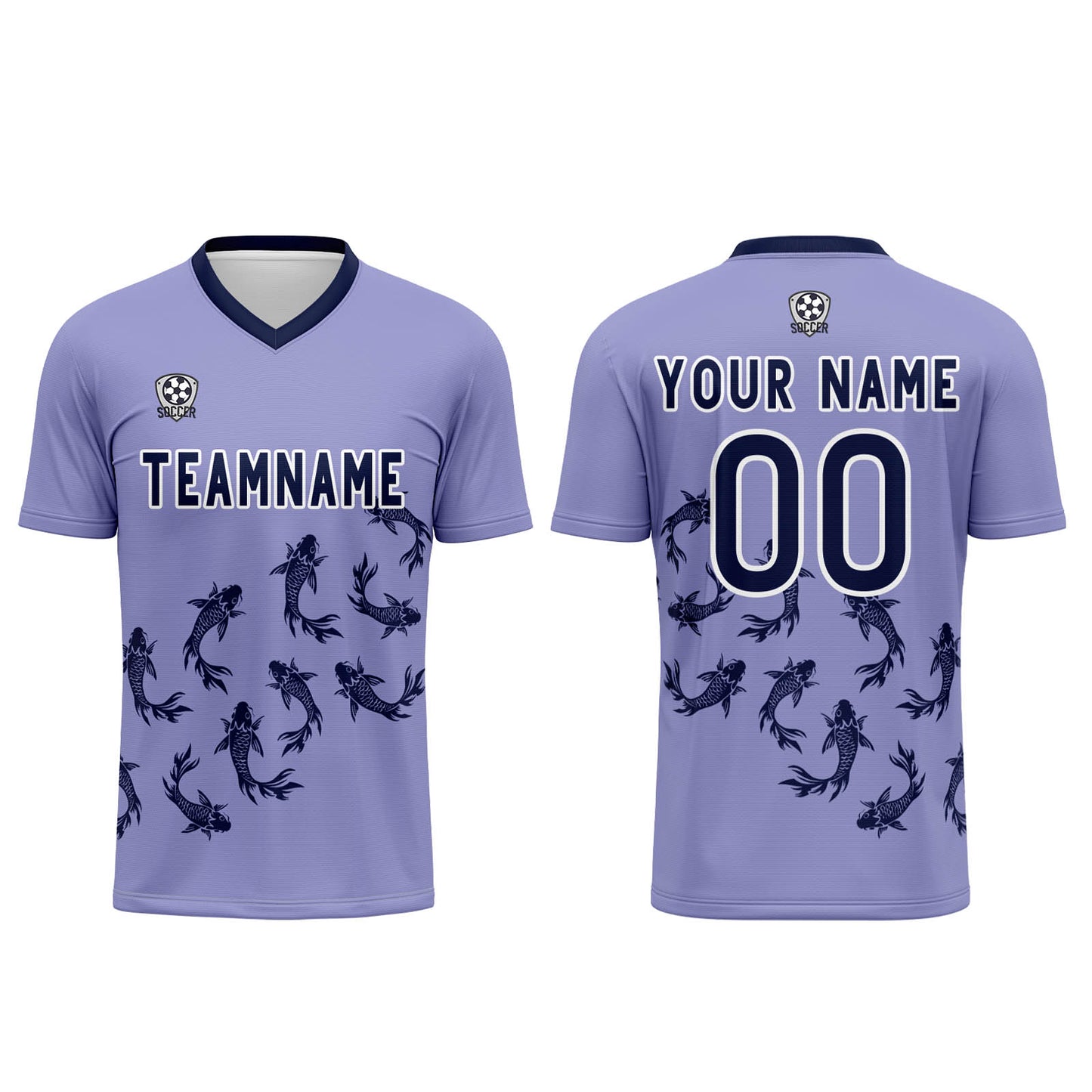 Custom Light Purple Soccer Uniform Jersey Kids Adults Personalized Set Jersey Shirt