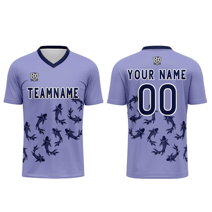 Custom Light Purple Soccer Uniform Jersey Kids Adults Personalized Set Jersey Shirt