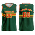 Custom Green Orange Yellow Basketball Jersey Uniform Suit Printed Your Logo Name Number