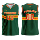Custom Green Orange Yellow Basketball Jersey Uniform Suit Printed Your Logo Name Number