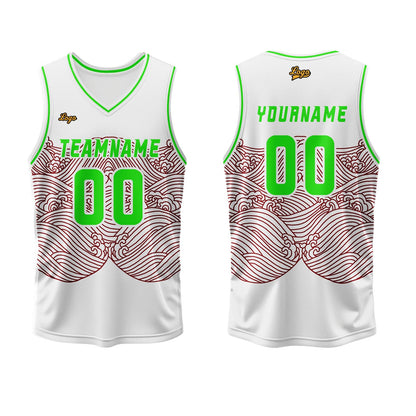 Custom White Dark Red Basketball Jersey Uniform Suit Printed Your Logo Name Number