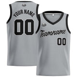 Custom Gray Black Basketball Jersey for Men Women Adult Youth Stitched Name Number Logo