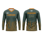 Custom Green Orange Basketball Soccer Football Shooting Long T-Shirt for Adults and Kids