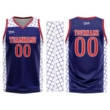 Custom Navy Red Basketball Jersey Uniform Suit Printed Your Logo Name Number