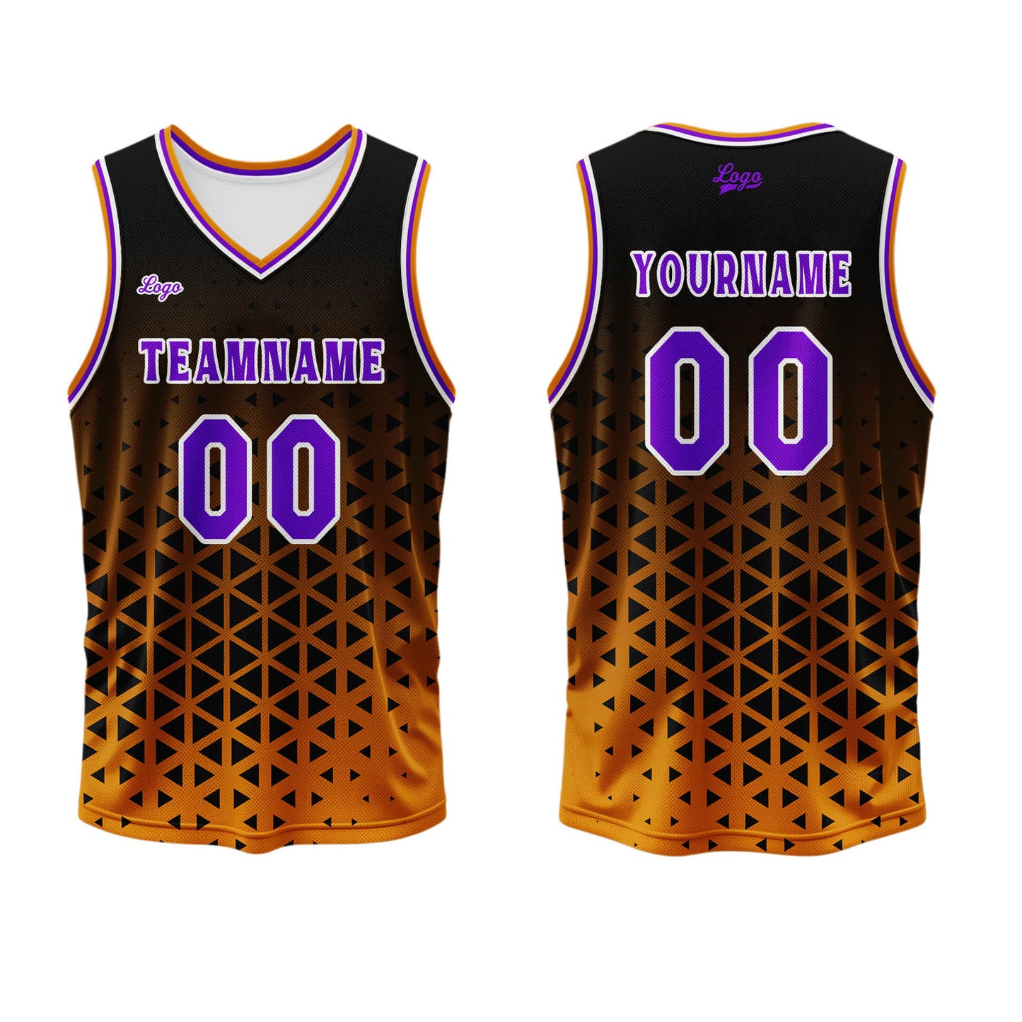 Custom Orange Purple Basketball Jersey Uniform Suit Printed Your Logo Name Number